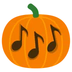 Musiknoten + Halloweenkürbis