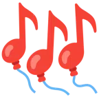 musical notes + balloon