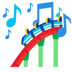 musical notes + roller coaster
