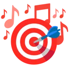 musical notes + bullseye