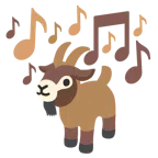 musical notes + goat