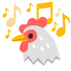 musical notes + chicken