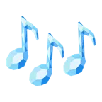 musical notes + gem stone