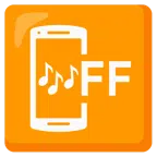 musical notes + mobile phone off