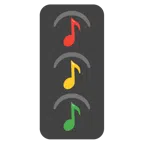 musical notes + vertical traffic light