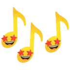 Musiknoten + überwältigt