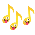 Musiknoten + irres Gesicht