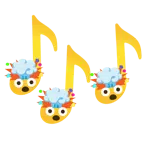 Musiknoten + explodierender Kopf