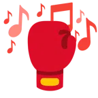 musical notes + boxing glove