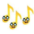Musiknoten + verkleidet
