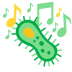 musical notes + microbe