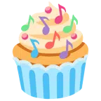 musical notes + cupcake