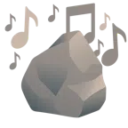 musical notes + rock