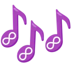 musical notes + infinity