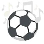 musical notes + soccer ball