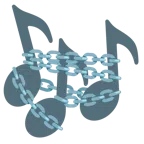 musical notes + chains