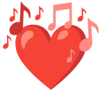 Musiknoten + rotes Herz