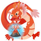 Drache + Vulkan