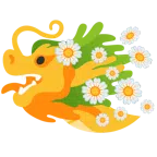 Drache + gelbe Blüte