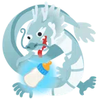 Drache + Babyflasche