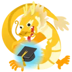 Drache + Doktorhut