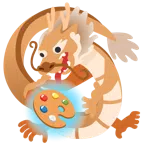 Drache + Mischpalette