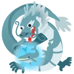 Drache + blasender Wal