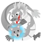 Drache + Wolf
