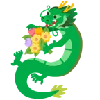 Drache + Blumenstrauß
