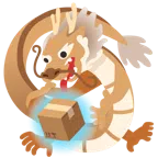 Drache + Paket