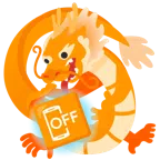 Drache + Mobiltelefon aus