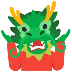 Drache + schulterzuckende Person