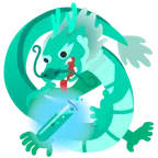 Drache + Reagenzglas