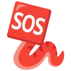 Schlange + SOS-Zeichen