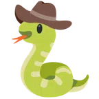 Schlange + Gesicht mit Cowboyhut
