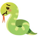 Schlange + würgendes Gesicht