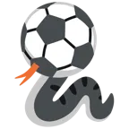 Schlange + Fußball