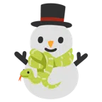 Schlange + Schneemann ohne Schneeflocken