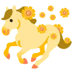 Pferd + gelbe Blüte