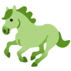 Pferd + grünes Herz