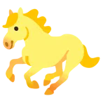 Pferd + gelbes Herz