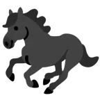 Pferd + schwarzes Herz