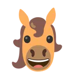 Pferd + grinsendes Gesicht