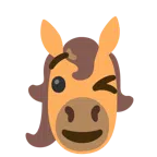 Pferd + zwinkerndes Gesicht