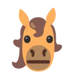 Pferd + neutrales Gesicht