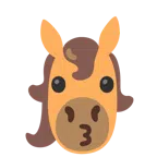 Pferd + küssendes Gesicht