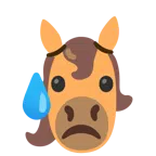 Pferd + trauriges aber erleichtertes Gesicht