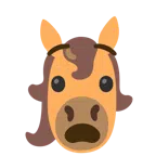 Pferd + qualvolles Gesicht