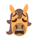 Pferd + erschöpftes Gesicht