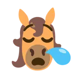 Pferd + schläfriges Gesicht